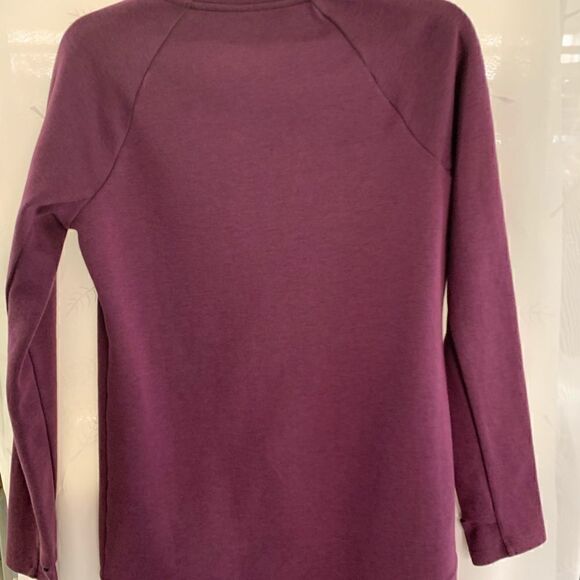Hoodie/jacket maroon asymmetrical longer back - Picture 4 of 6